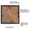 Americanflat 8x8 Square Picture Frames for Grid Gallery - Set of 6 and 9 - 4x4 with Mat or 8x8 without Mat - Square Grid Picture Frames - Shatter Resistant Glass - Hanging Hardware - Includes Easel - Black